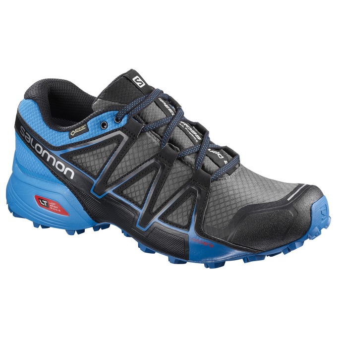 Salomon Israel SPEEDCROSS VARIO 2 GTX® - Mens Trail Running Shoes - Silver/Blue (ORNS-48295)